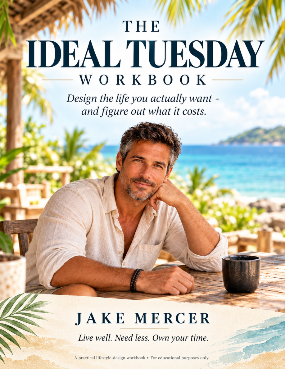The Ideal Tuesday Workbook tropical cover by Jake Mercer